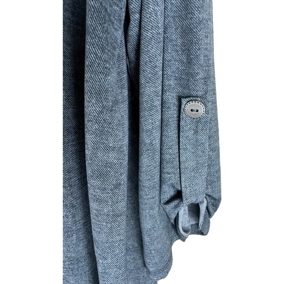 Mermaid Cove 2XL Tunic Gray Blue With Buttoned Slouchy Sleeves EUC - Picture 3 of 4